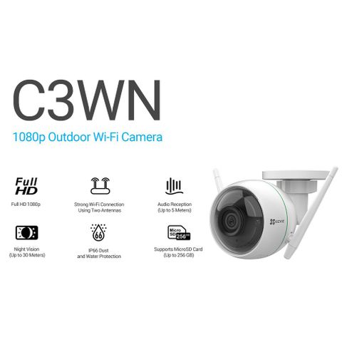 CAMERA WIFI EZVIZ C3WN 1080P (NGOÀI TRỜI) NEW BH 12T