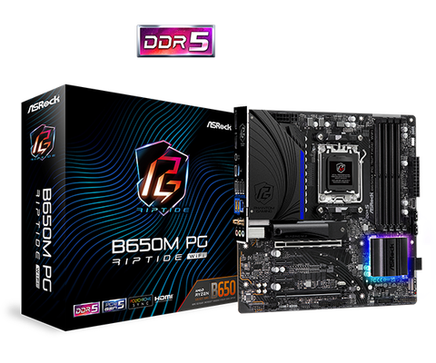 MAIN AMD ASROCK B650M PG RIPTIDE WIFI AM5 DDR5 NEW BH 36T