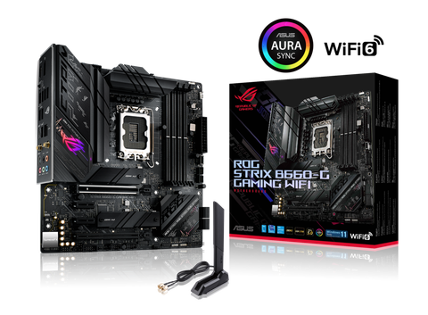 MAINBOARD ASUS B660-G ROG STRIX GAMING WIFI (LGA1700 / M-ATX / DDR5) NEW BH 36T