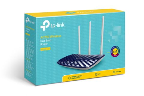 BỘ PHÁT WIFI TP-LINK ARCHER C20 3 ANTEN AC750 2 BĂNG TẦN NEW