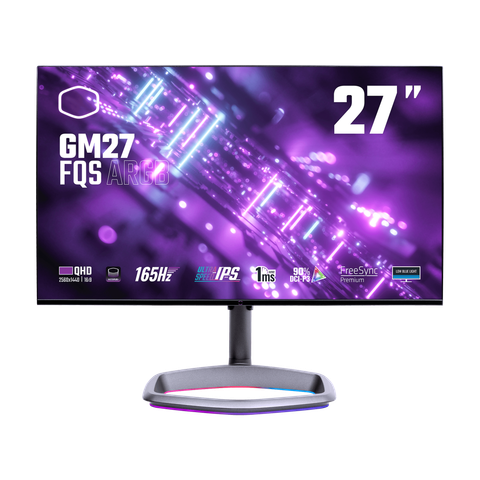 MÀN HÌNH COOLER MASTER 27 INCH GM27 FQSA-US QHD 2K IPS 165Hz 1MS NEW BH 24T