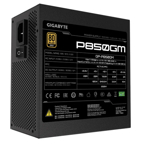 PSU NGUỒN GIGA 850W GP P850GM 80 PLUS GOLD FULL MODULAR NEW BH 36T