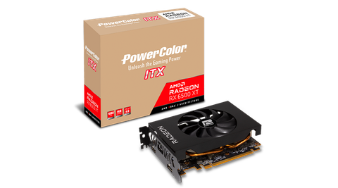 VGA POWERCOLOR RX 6500XT 4GB GDDR6 ITX (AXRX 6500 XT 4GBD6-DH) NEW BH 36T