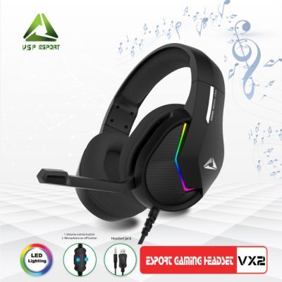 TAI NGHE VSP VX2 ESPORT GAMING HEADSET RGB NEW BH 12T