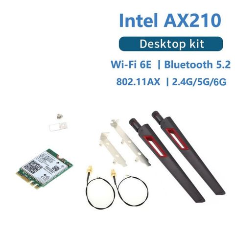 CARD WIFI INTEL AX210 / AX200 / N1202 Wifi 6/6E PCIE Bluetooth 5.2/ 5.0 NEW BH 12T