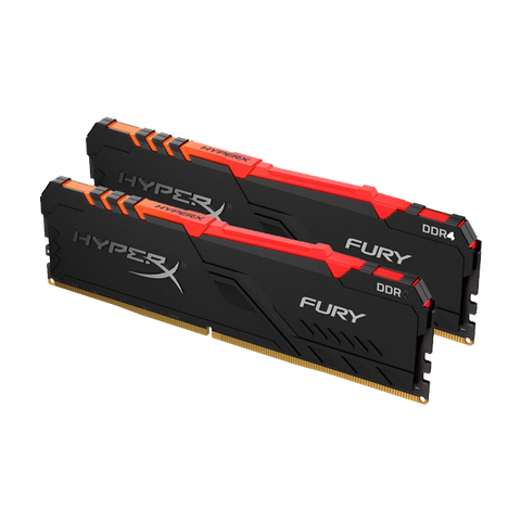 RAM KINGSTON 16GB 3200MHZ DDR4 CL16 DIMM (KIT OF 2) 1RX8 HYPERX FURY RGB NEW BH 36T