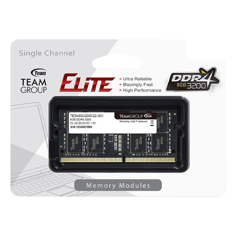 RAM LAPTOP DDR4 16GB TEAM ELITE BUSS 3200 NEW BH 60T