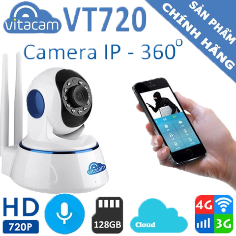 CAMERA WIFI ĐA CHỨC NĂNG VITACAM C720 HD 720P NEW 12TH