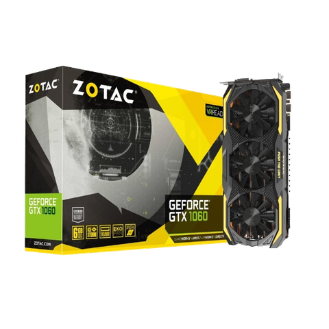 VGA ZOTAC GTX 1060 6GB 3FAN DDR5X 192BIT PUSH THE LIMIT NEW BH 36T