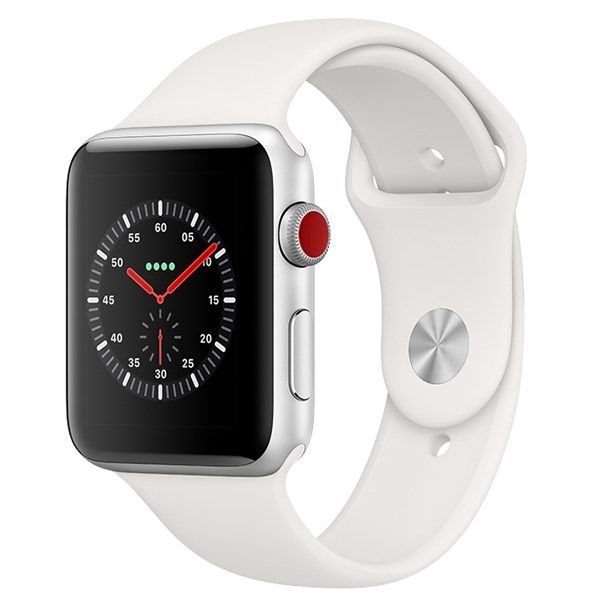 Apple Watch S3 LTE 38mm viền nhôm dây cao su màu trắng