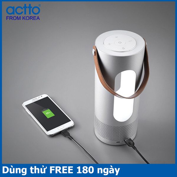 Loa Bluetooth 2.1 kiêm sạc dự phòng 4000 mah, tích hợp đèn LED cầu vòng - LX Bluetooth Speaker & Power Bank Actto BTS-10