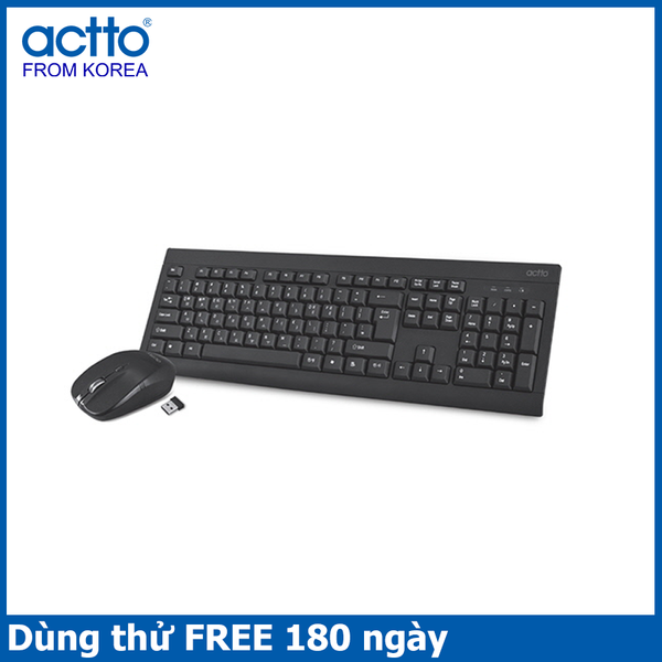 Combo bàn phím chuột không dây Keyboard + Mouse Combo Actto KMC-05