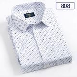  Áo sơ mi nam ngắn tay chấm bi hoa nhí màu trắng – 808 