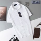  Áo sơ mi Anton màu Trắng Trơn Ngắn tay SRN03 