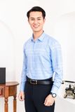  Sơ mi Dài tay Anton bambo Xanh nhạt AT203 