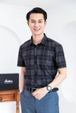  Sơ mi ngắn tay caro đen mã NC131 