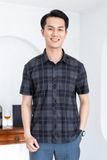  Sơ mi ngắn tay caro đen mã NC131 