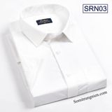  Áo sơ mi Anton màu Trắng Trơn Ngắn tay SRN03 
