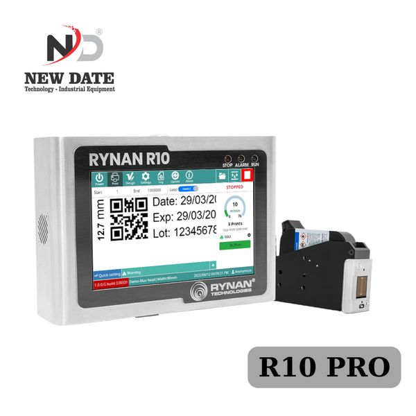 RYNAN R10 PRO | Đầu In Đơn TIJ 12.7mm, Một Vòi Phun 0.5 icnh Tự Động