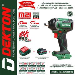 Máy bulong cầm tay dùng pin DEKTON M21-IW550PRO