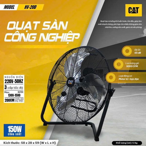 Quạt sàn công nghiệp CATERPILLAR 20'' HV-20D