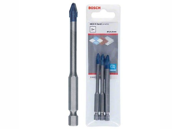 Bộ 3 mũi khoan gạch cứng Hex-9 ( 5/6/8 )