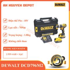Máy khoan Pin 18V Dewalt DCD796M2-B1