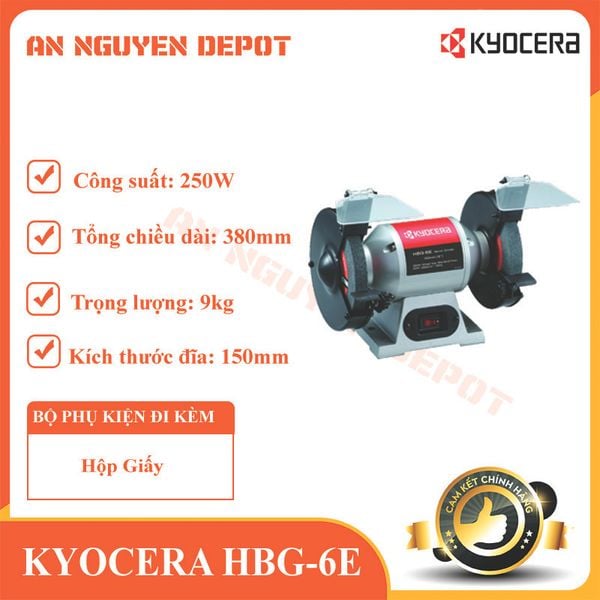 MÁY MÀI 2 ĐÁ 150MM KYOCERA HBG-6E 250W