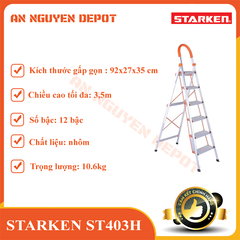 Thang nhôm chữ A trượt Starken ST403H