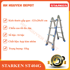 Thang nhôm chữ A trượt Starken ST404G