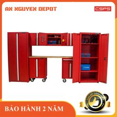 Bộ 8 tủ CSPS 335cm màu đỏ