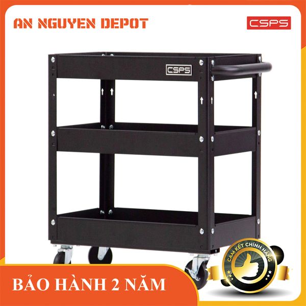 Xe đẩy CSPS 3 ngăn - 71cm màu đen