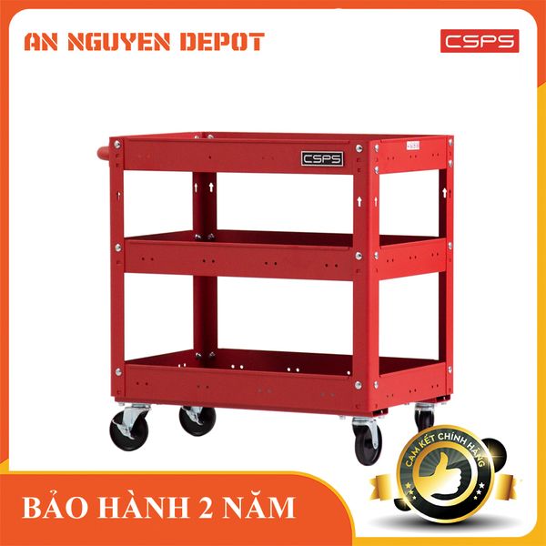 Xe đẩy CSPS 3 ngăn - 71cm màu đỏ