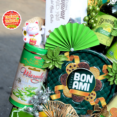 Giỏ quà bánh kẹo Tết Ất Tỵ 2025 (X840) - giỏ