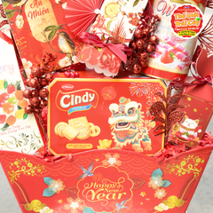 Giỏ quà bánh kẹo Tết Ất Tỵ 2025 (D037) - giỏ