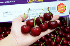 Cherry đỏ Mỹ Gloden Glow size 9 - hộp 500gr