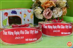 Hộp quà Nho xanh Mỹ hình tim mừng ngày Nhà Giáo Việt Nam 20/11 - hộp