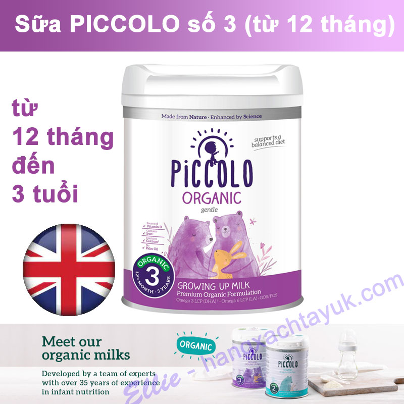 Sữa Piccolo Organic 3 Growing-Up Milk Powder từ 12 tháng 800g