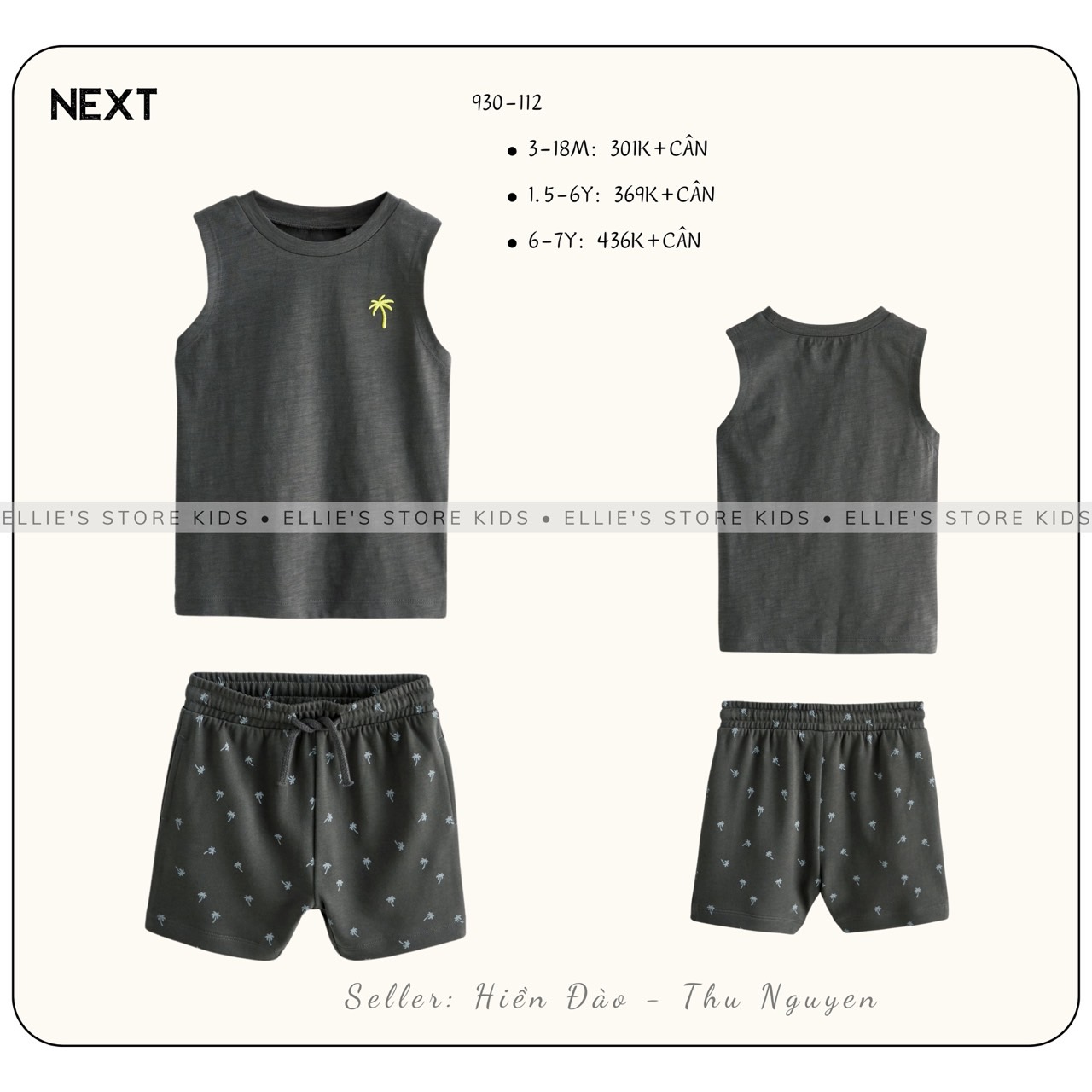 Set outfit Bé trai cộc tay NEXT 930112