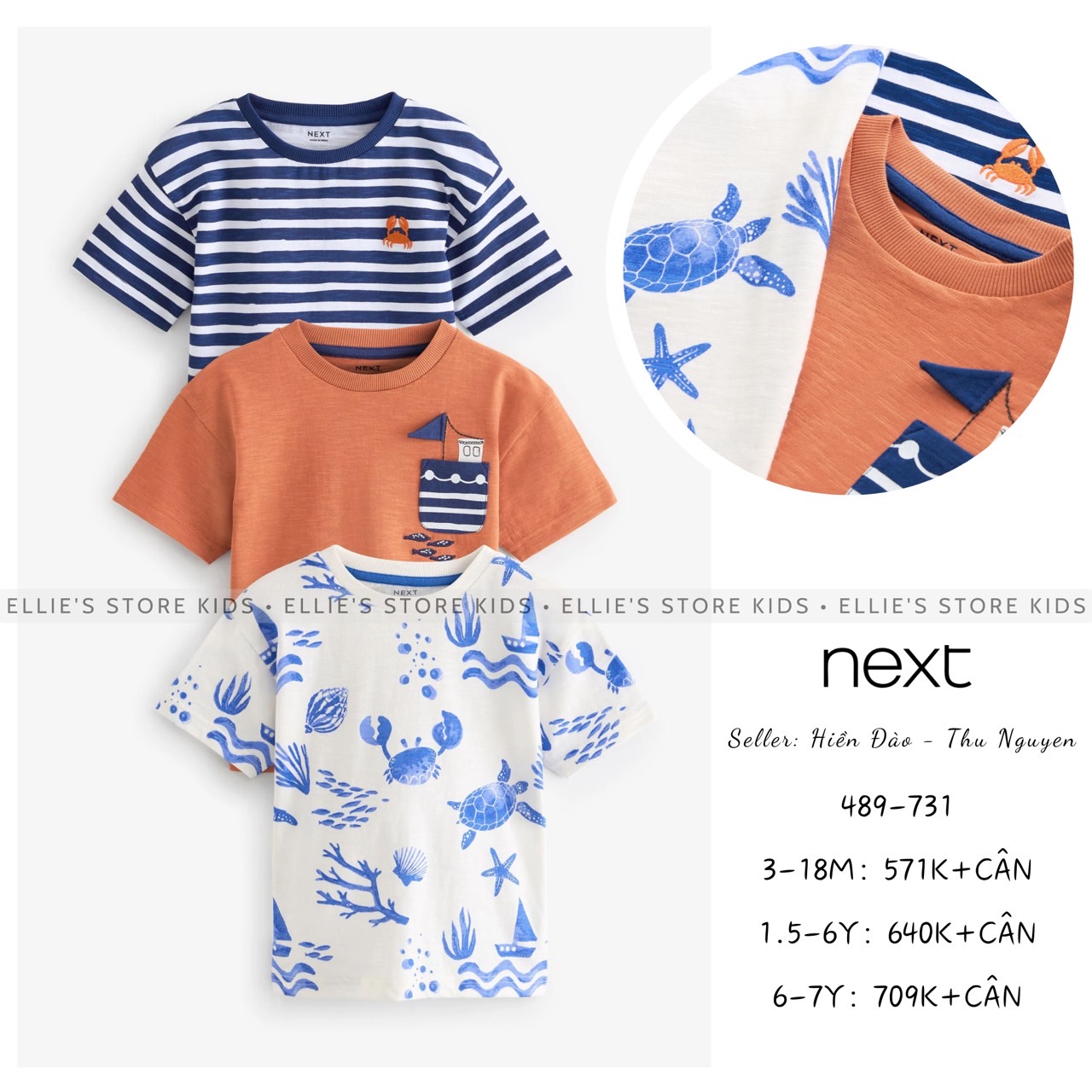 Set áo phông bé trai NEXT 489731