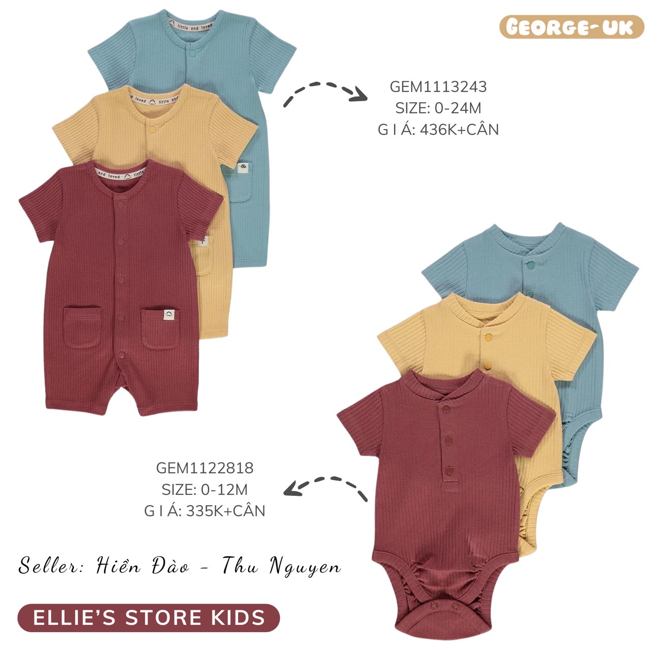 Set romper baby GEORGE