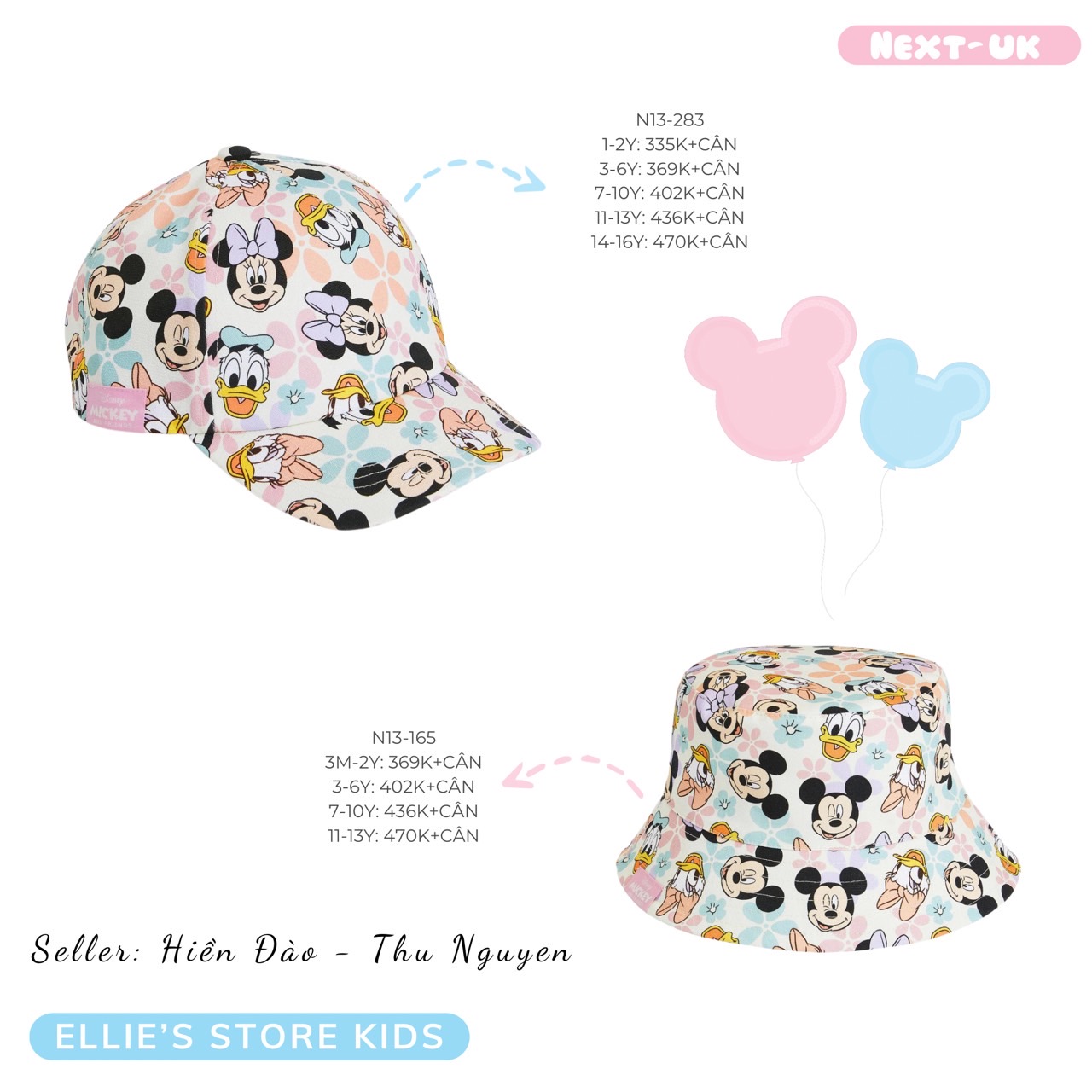 Mũ vành in Mickey NEXT N13165