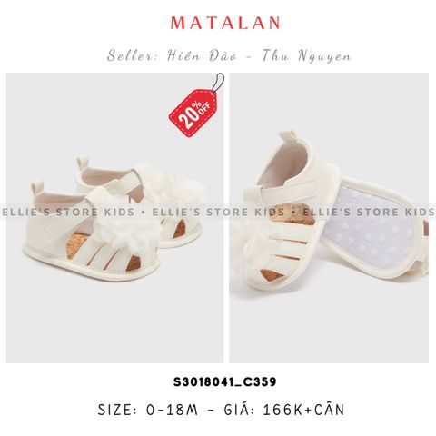 Giày baby MATALAN rọ trắng