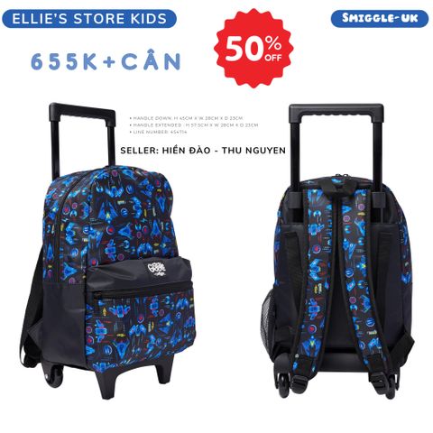 Vali kéo xanh mực SMIGGLE cho bé tiểu học