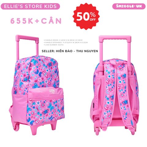 Vali kéo hồng SMIGGLE cho bé tiểu học