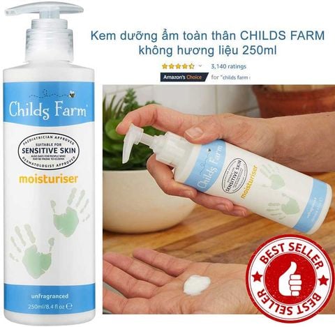 Childs Farm Moisturiser Unfragranced - Kem dưỡng ẩm toàn thân không mùi CF181 250ml