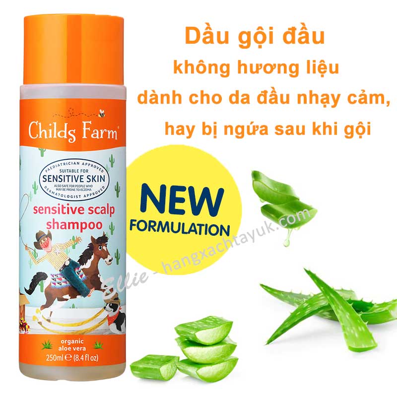 Childs Farm Sensitive Scalp Shampoo, unfragranced - Dầu gội cho làn da đầu nhạy cảm CF009  250ml