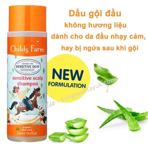 Childs Farm Sensitive Scalp Shampoo, unfragranced - Dầu gội cho làn da đầu nhạy cảm CF009  250ml