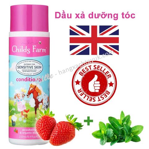 Childs Farm Conditioner Strawberry & Mint - Dầu xả dưỡng tóc hương dâu & bạc hà CF105 Childs Farm