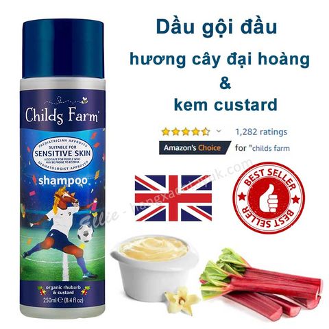 Childs Farm Rhubarb and Custard Shampoo - Dầu gội đầu CF169 250 ml